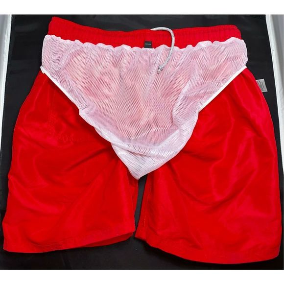 Fashion Beach Pants Men Loose Large Size Cotton Letters Printed Blue Five-Point - Picture 12 of 12